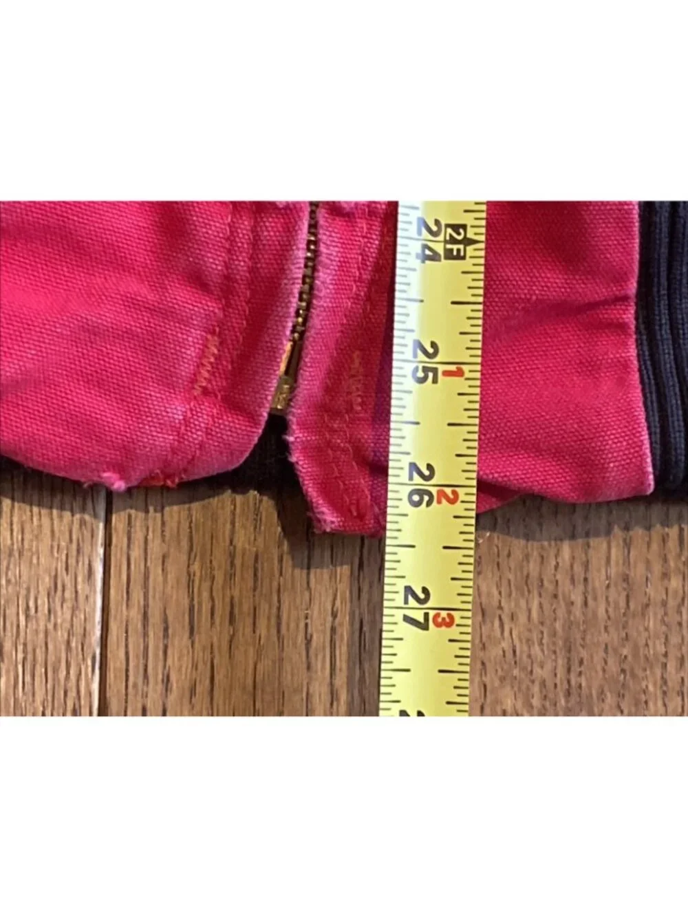VTG Carhartt Y2K Unisex Red Hooded Zip-Up Work Farm Jacket Large USA Made - Picture 10 of 16